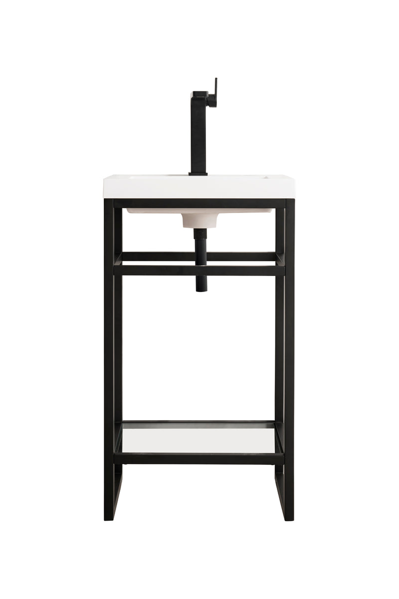 James Martin Boston 20" Single Console Vanity, Matte Black