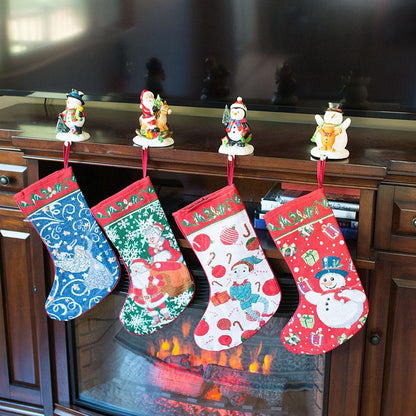 Set of 4 Set of 4 Tapestry Christmas Stockings