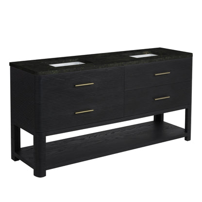 James Martin Lucian 72" Double Bathroom Vanity, Carbon Oak