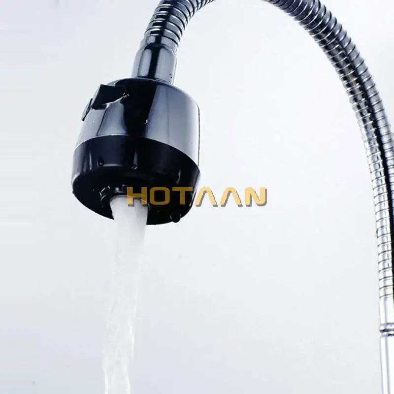 Dual hole brass chrome adjustable showerhead kitchen tap mixer