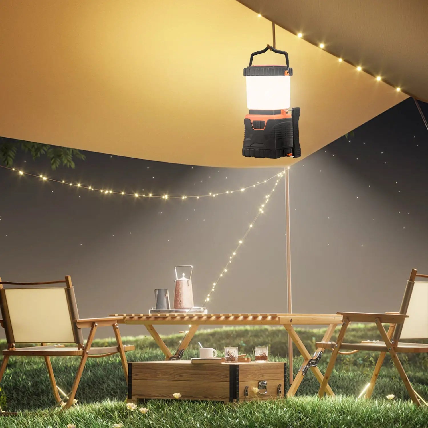 Durable & Portable LED Lamp With Handle for Outdoor Camping Lights