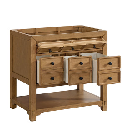 James Martin Malibu 36" Single Bathroom Vanity, Amber Birch