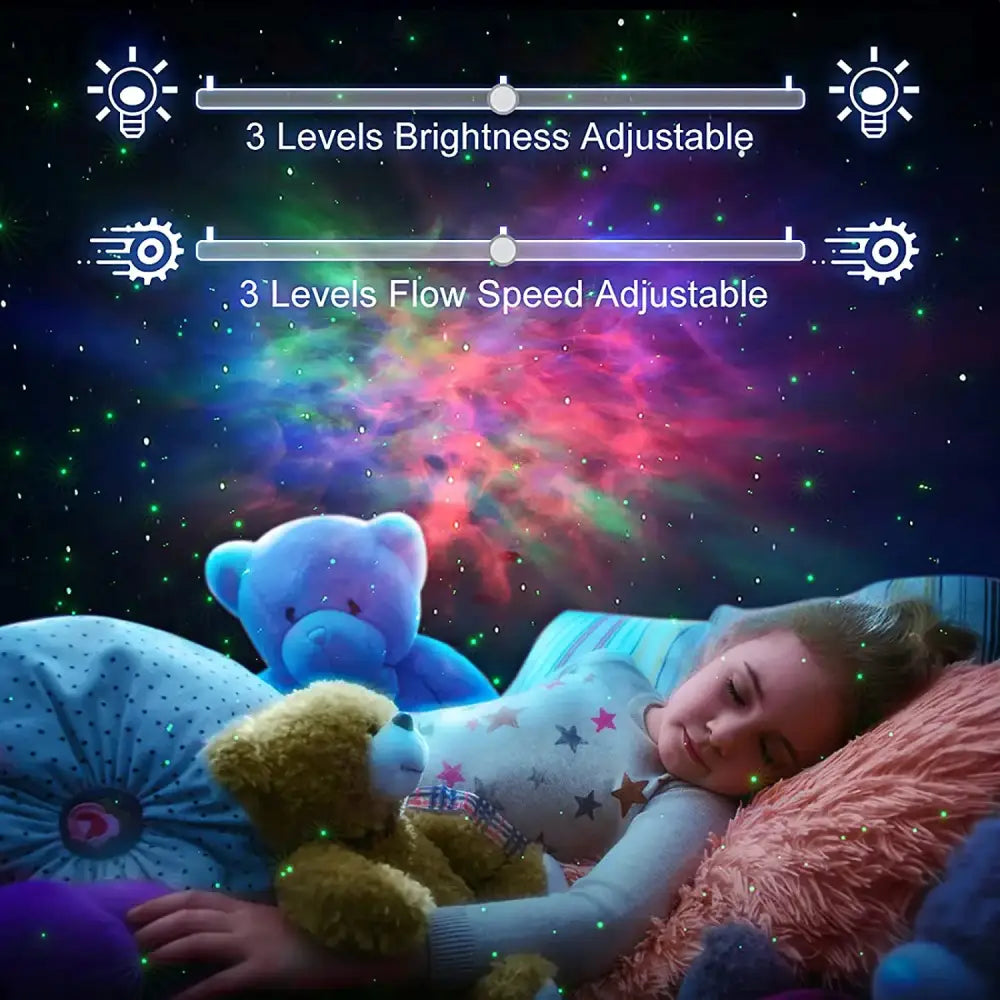 Dynamic galaxy star projector light white bedroom ceiling decor