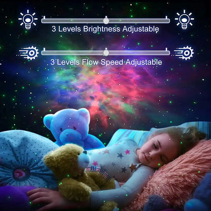Dynamic galaxy star projector light white bedroom ceiling decor