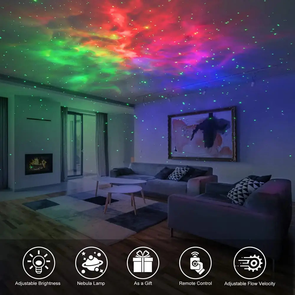 Dynamic galaxy star projector light white bedroom ceiling decor