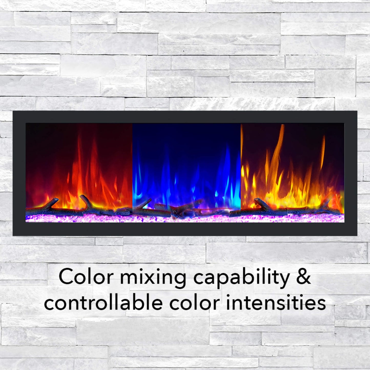 Dynasty Cascade 74" Smart Linear Electric Fireplace [DY-BTX74] (SAK61984)