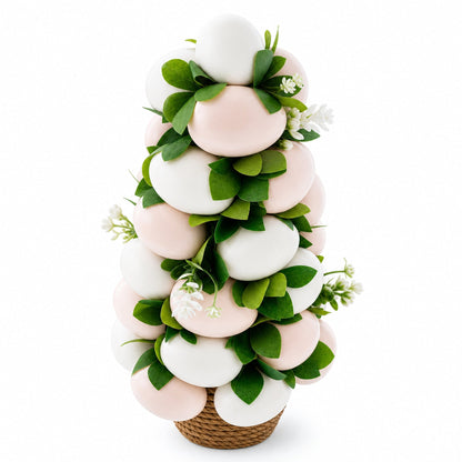 Pastel Spring Egg Arrangement Centerpiece Vase 14.8 Inches Tall