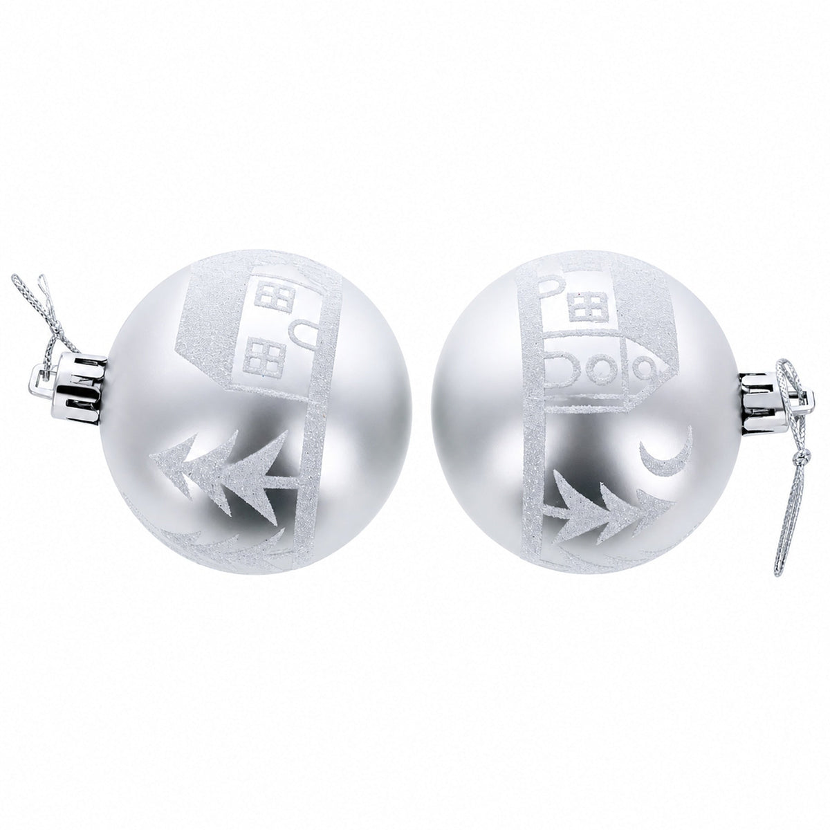 Set of 44 Multicolored Plastic Mini Ball Christmas Ornaments