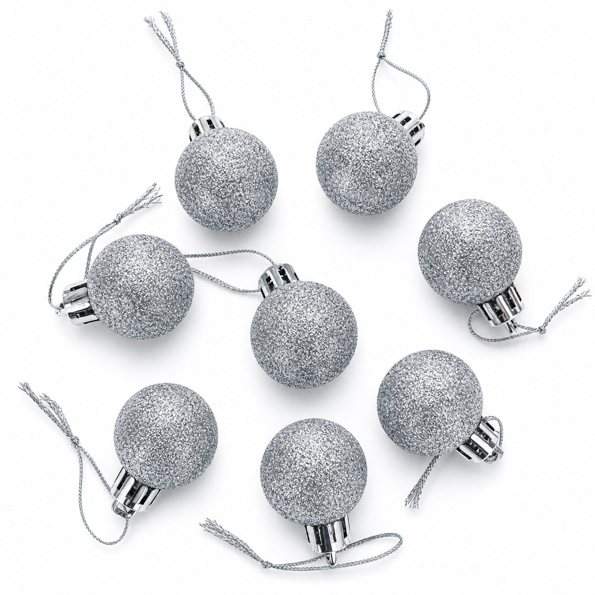 Set of 44 Multicolored Plastic Mini Ball Christmas Ornaments