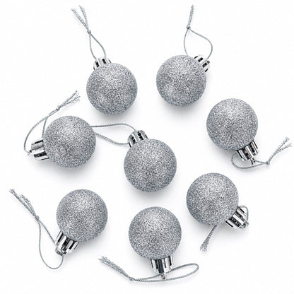 Set of 44 Multicolored Plastic Mini Ball Christmas Ornaments