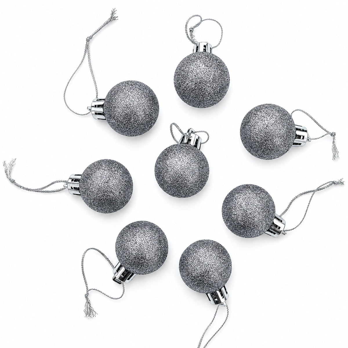 Set of 44 Multicolored Plastic Mini Ball Christmas Ornaments