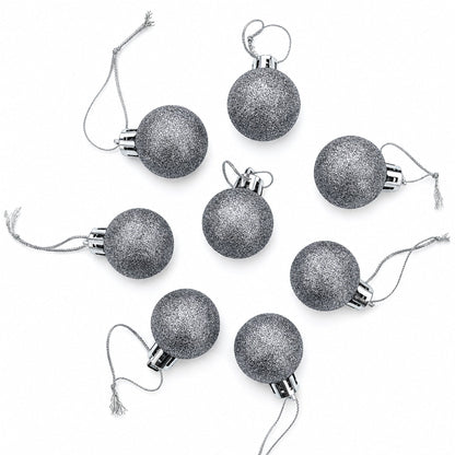 Set of 44 Multicolored Plastic Mini Ball Christmas Ornaments