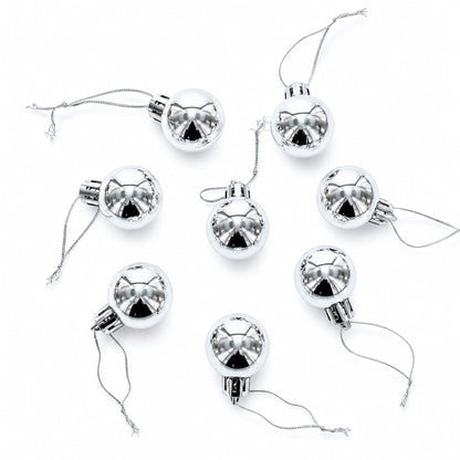Set of 44 Multicolored Plastic Mini Ball Christmas Ornaments