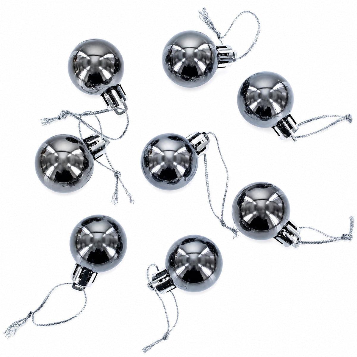 Set of 44 Multicolored Plastic Mini Ball Christmas Ornaments