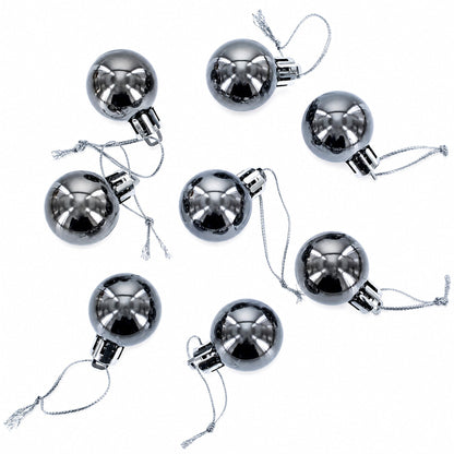Set of 44 Multicolored Plastic Mini Ball Christmas Ornaments