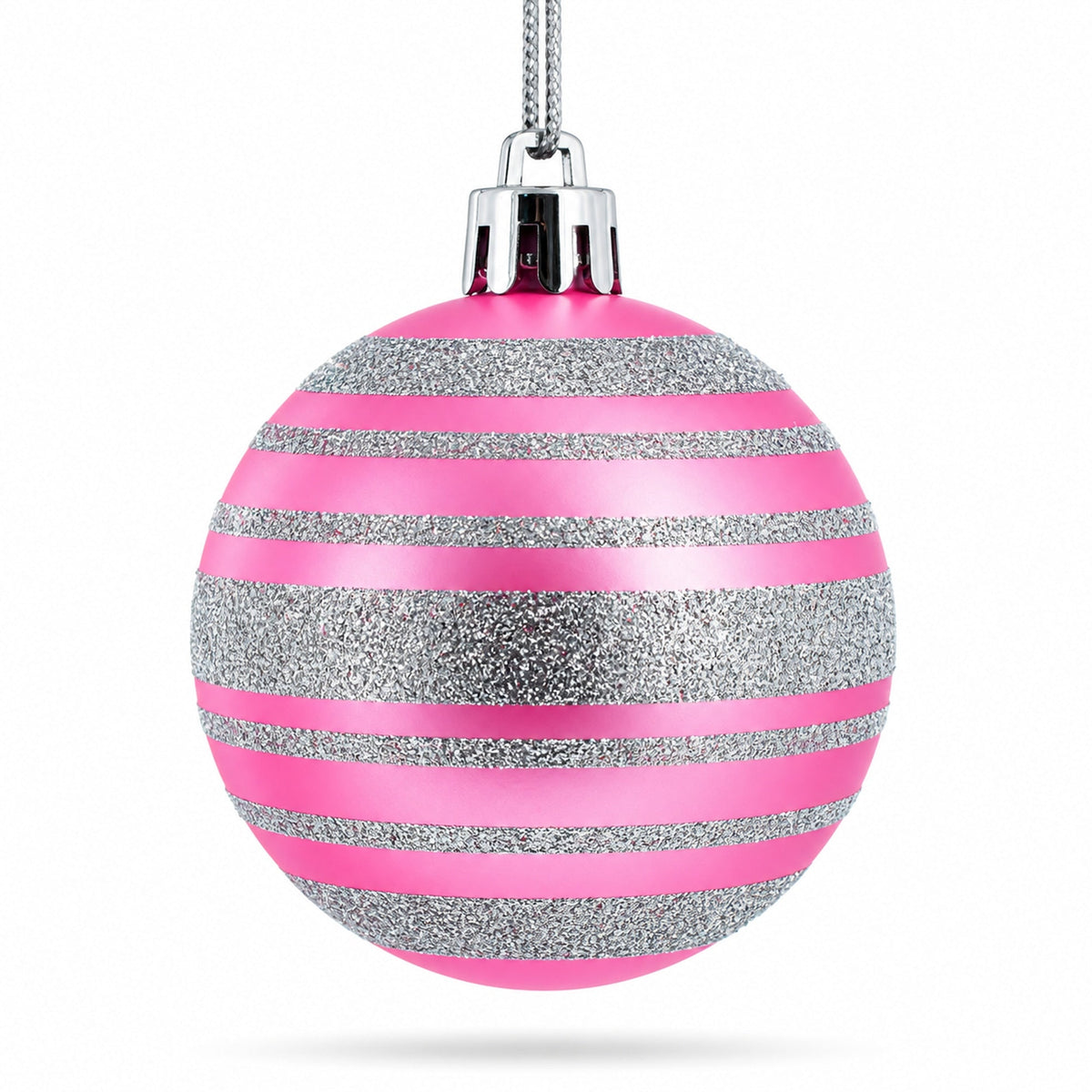 Set of 40 Pink Mini Ball Plastic Christmas Ornaments