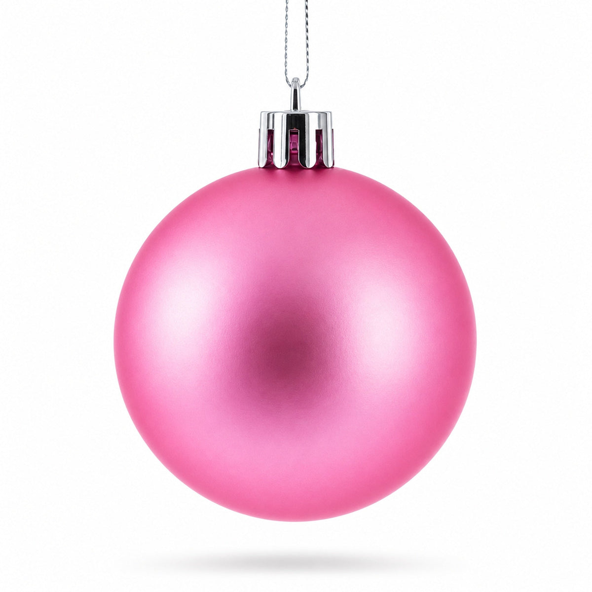 Set of 40 Pink Mini Ball Plastic Christmas Ornaments