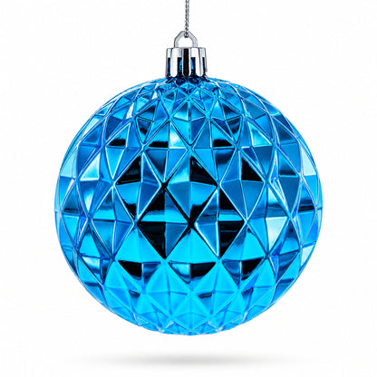 Set of 12 Plastic Ball Christmas Ornaments