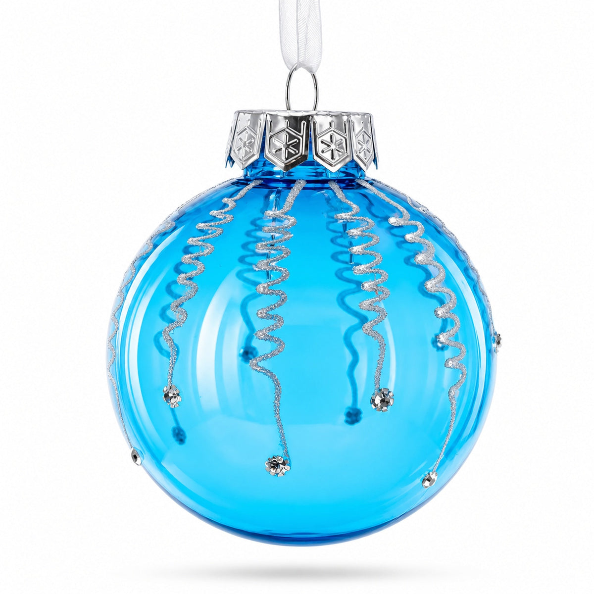 Set of 12 Plastic Ball Christmas Ornaments
