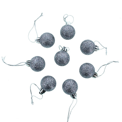 Set of 44 Multicolored Plastic Mini Ball Christmas Ornaments