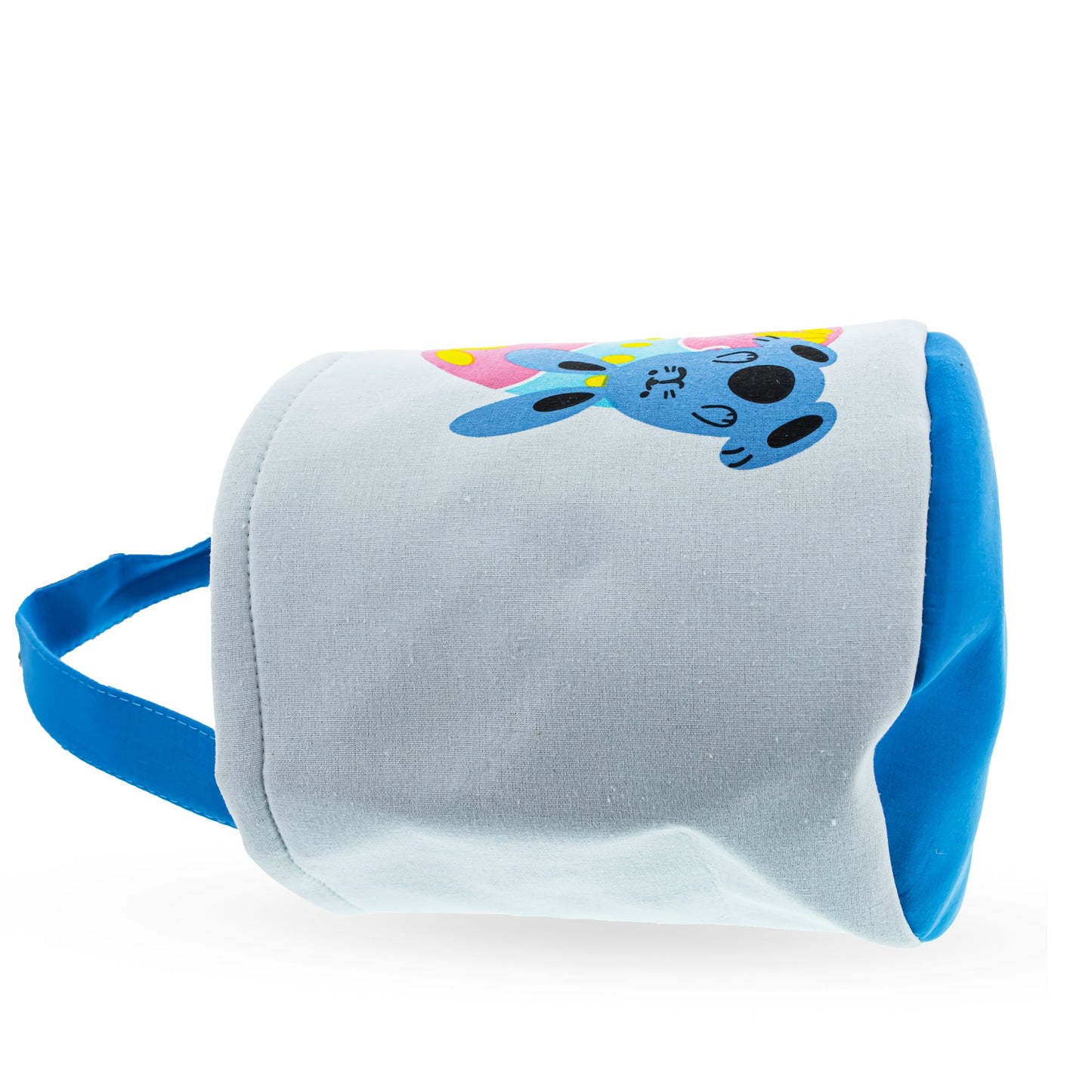 Set of 2 Easter Bunny Tote Bags – Soft Fabric Egg Hunt Baskets Carry Pouches for Kids 9.5 Inches Tall