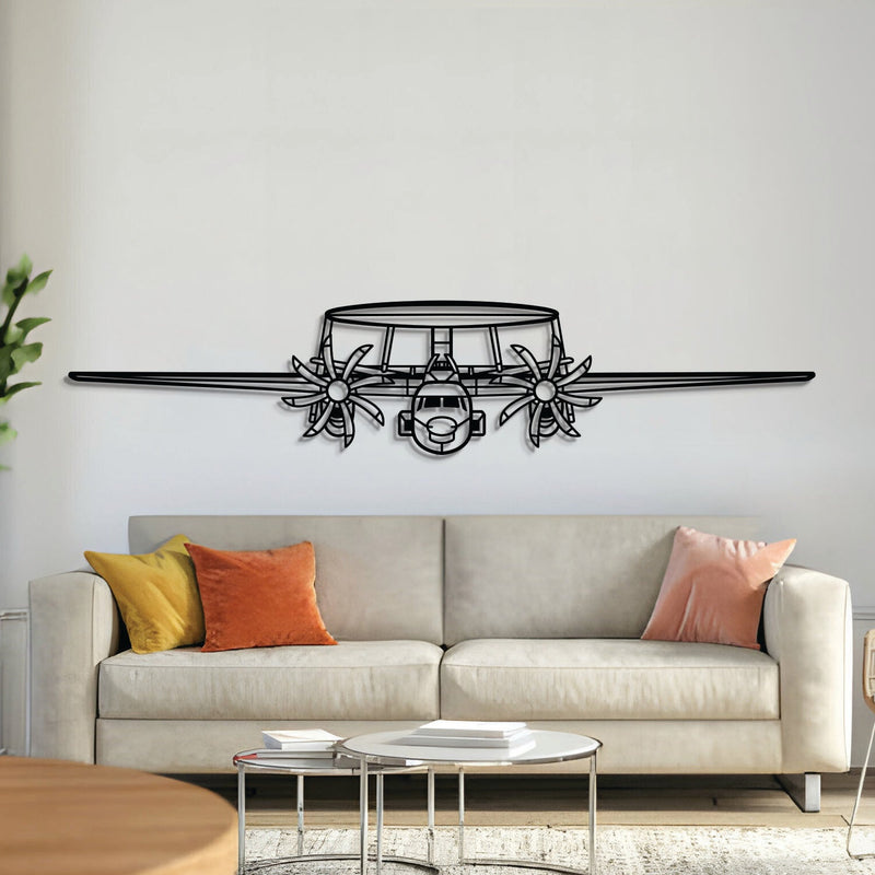 E-2 Hawkeye Front Metal Aircraft Wall Art - NCP0377, front view