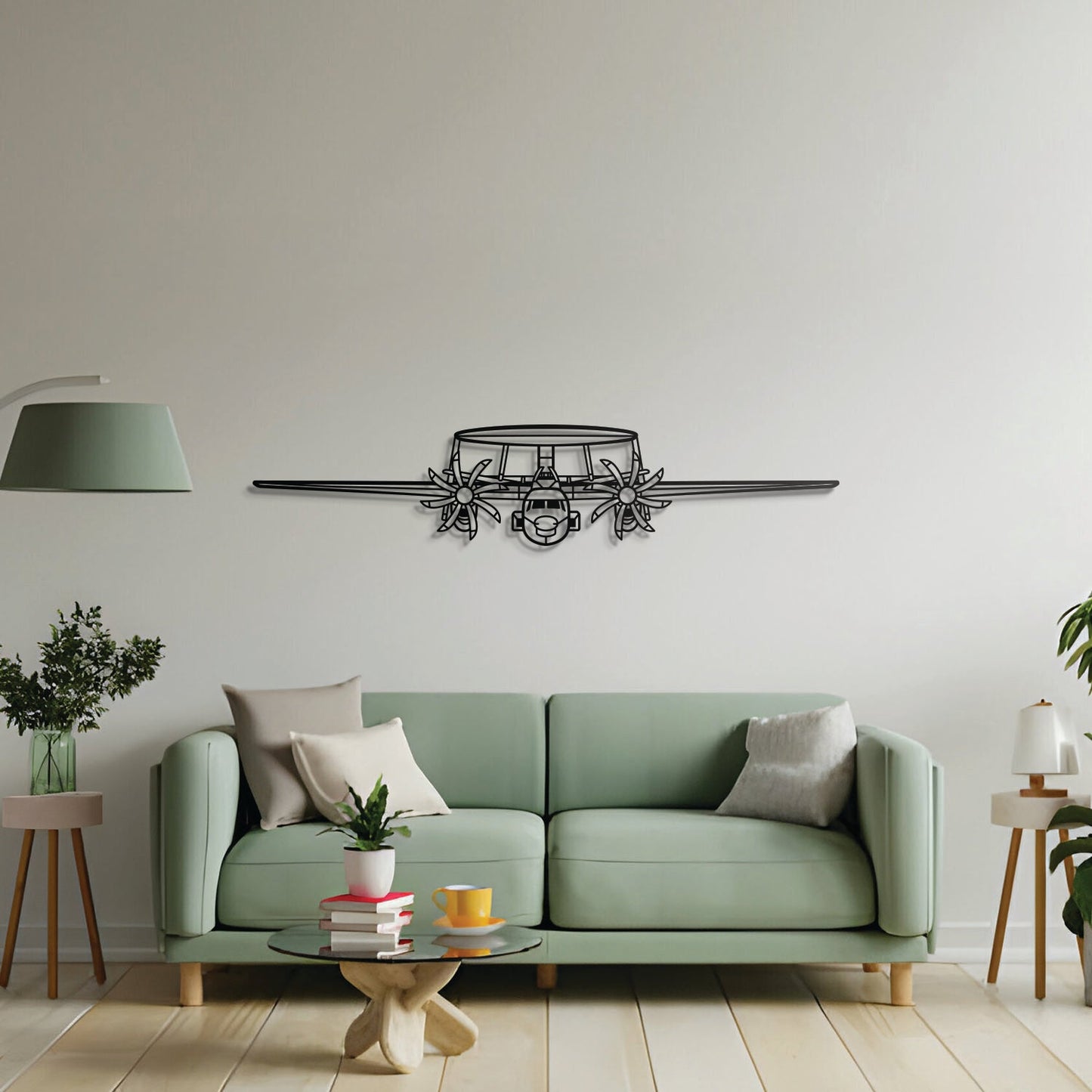 E-2 Hawkeye Front Metal Aircraft Wall Art - NCP0377