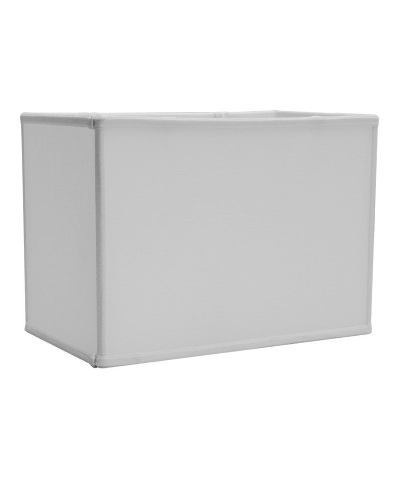 14"W x 10"H Rectangular Drum Lampshade White
