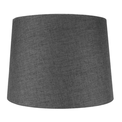 14"W 2 Light Swag Plug-In Pendant Granite Gray Burlap with Diffuser White Cord