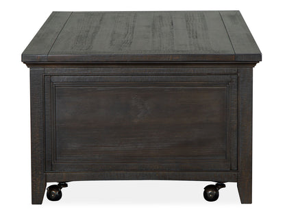 Westley Falls - Lift Top Storage Cocktail Table With Casters - Graphite