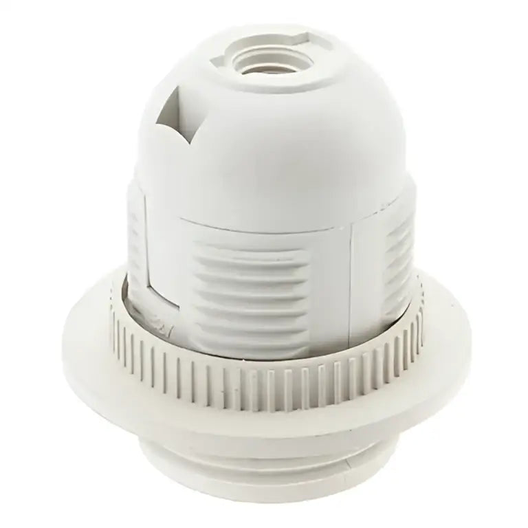 E27 lamp bulb holder fitting black & white plastic socket – living room
