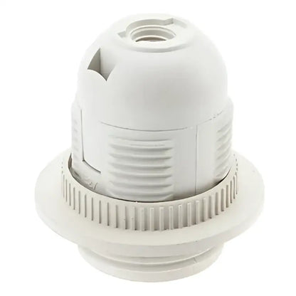 E27 lamp bulb holder fitting black & white plastic socket – living room