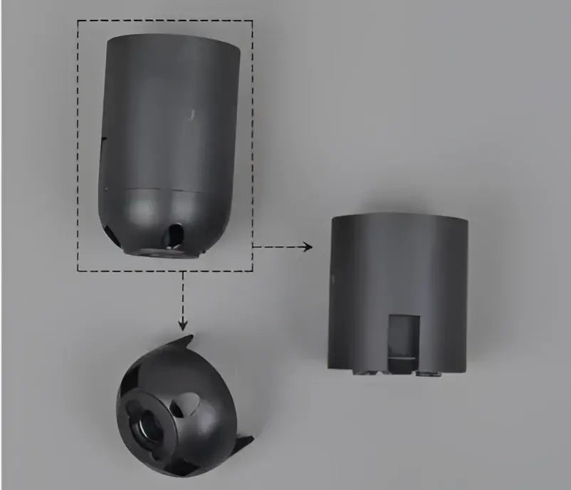 E27 lamp bulb holder fitting black & white plastic socket – living room