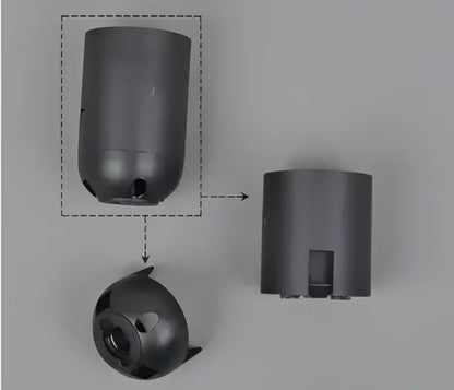 E27 lamp bulb holder fitting black & white plastic socket – living room