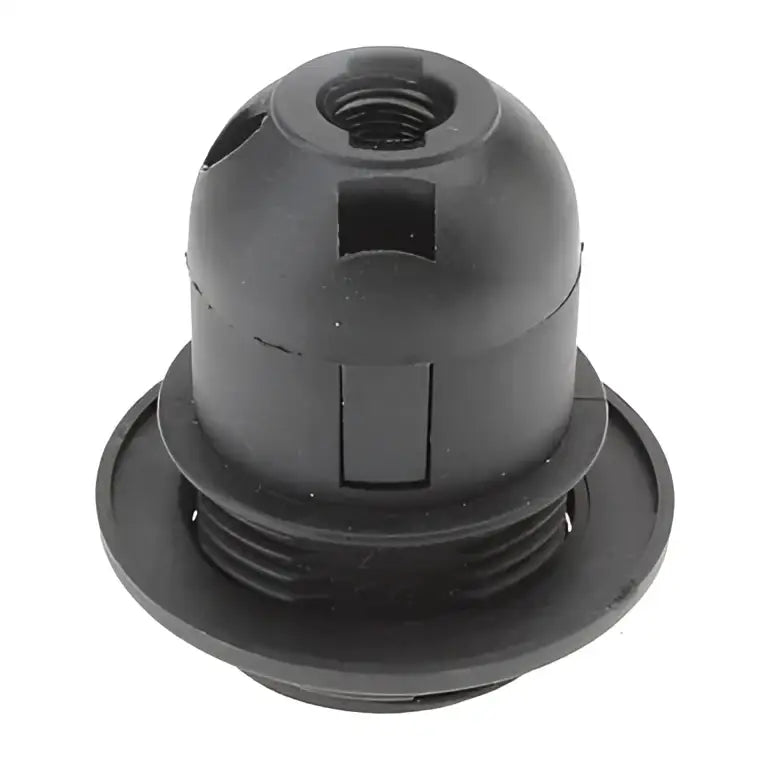 E27 lamp bulb holder fitting black & white plastic socket – living room