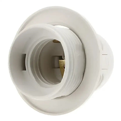 E27 lamp bulb holder fitting black & white plastic socket – living room
