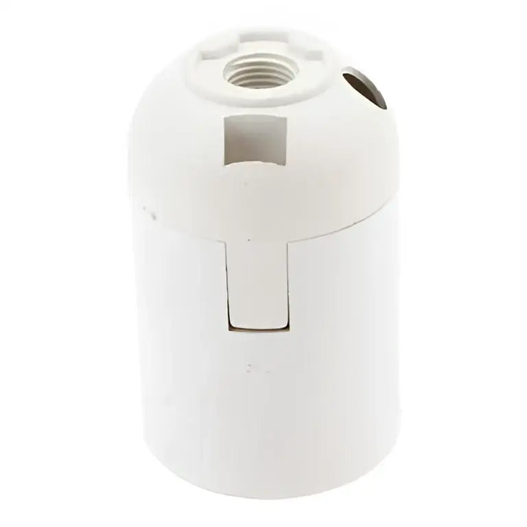 E27 lamp bulb holder fitting black & white plastic socket – living room