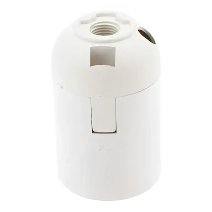 E27 lamp bulb holder fitting black & white plastic socket – living room
