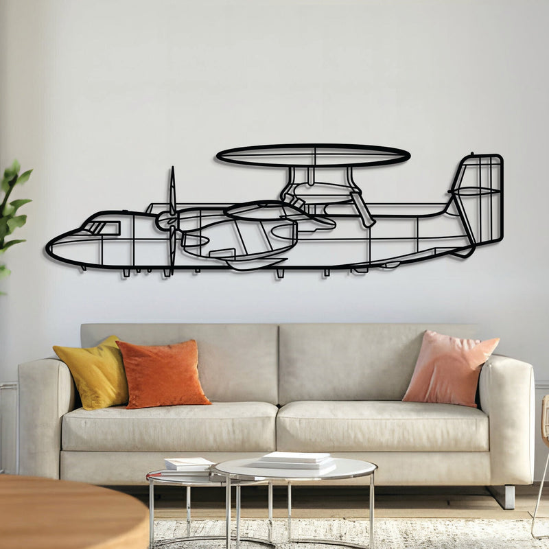 E-2D Hawkeye Metal Aircraft Wall Art - NCP0172, front view