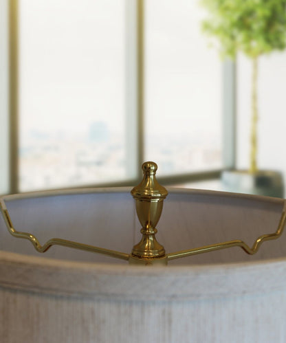Decorative Spire Lamp Finial Polished Brass, 2.3"h
