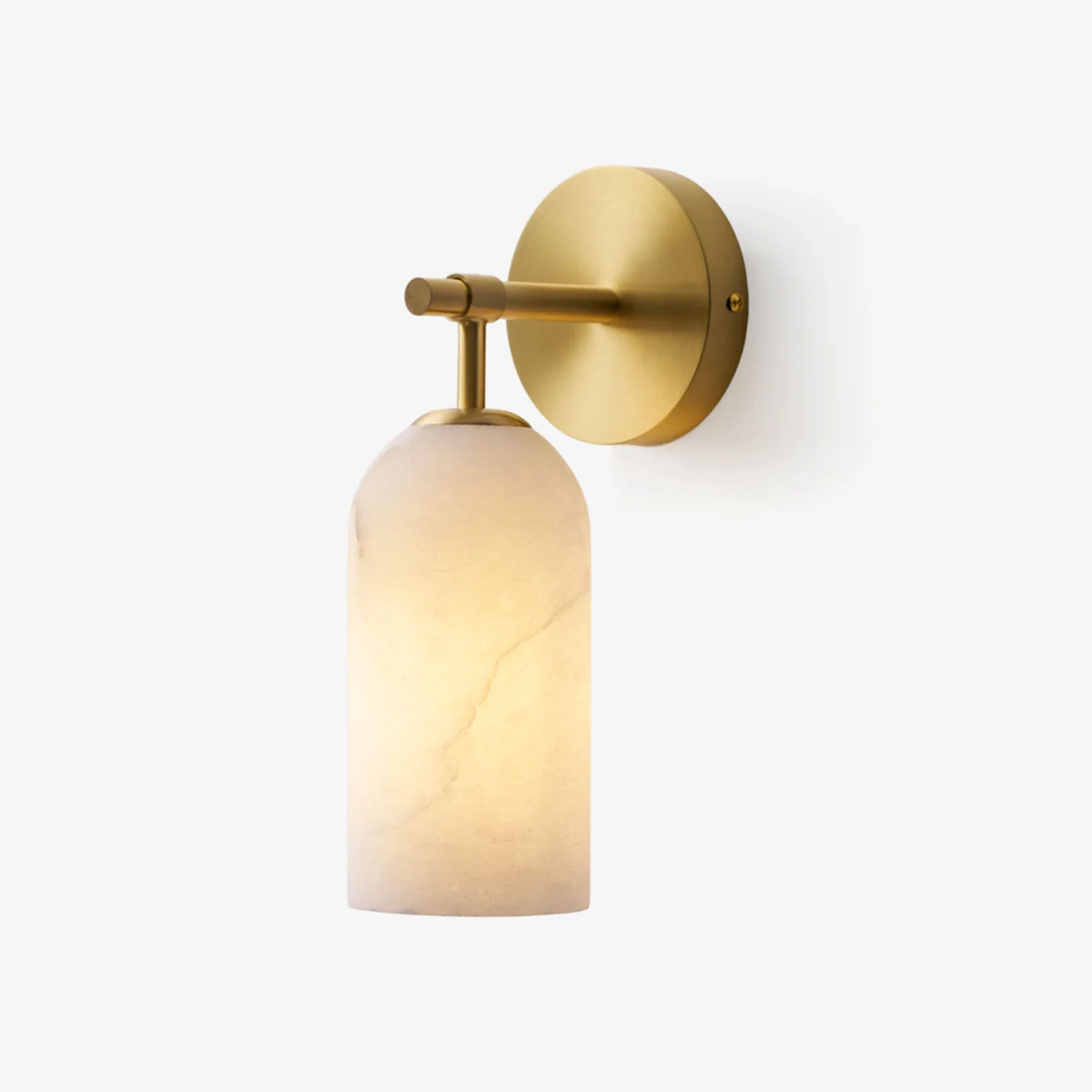 Alabaster Cylinder Wall Sconce