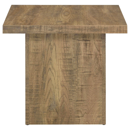 Devar Square Engineered Wood End Table Mango Brown