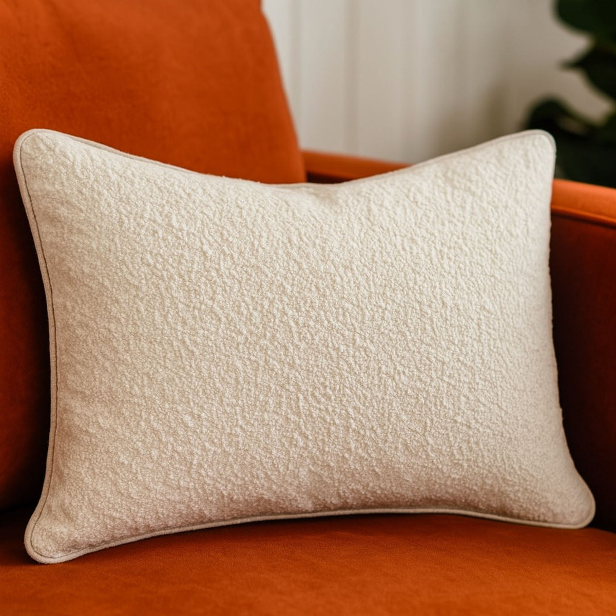 Homey Cozy - Textured Throw Pillow - Ivory