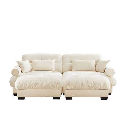 Super Comfort Oversized Modular Sectional Sofa With Movable Ottoman