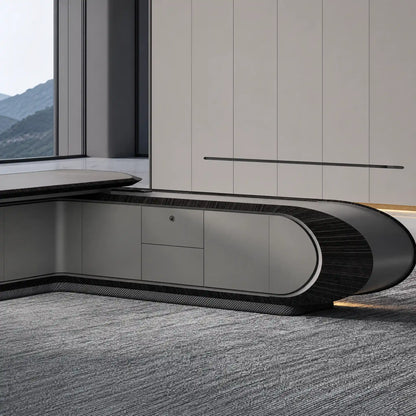 Echelon · Luxury L-Shaped Executive Desk