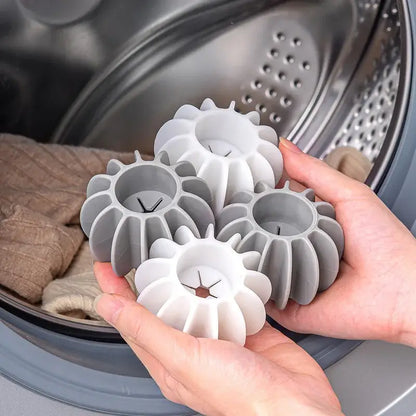 Eco-friendly laundry washing starburst balls gray & white 10-piece set
