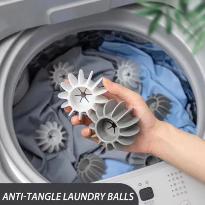 Eco-friendly laundry washing starburst balls gray & white 10-piece set