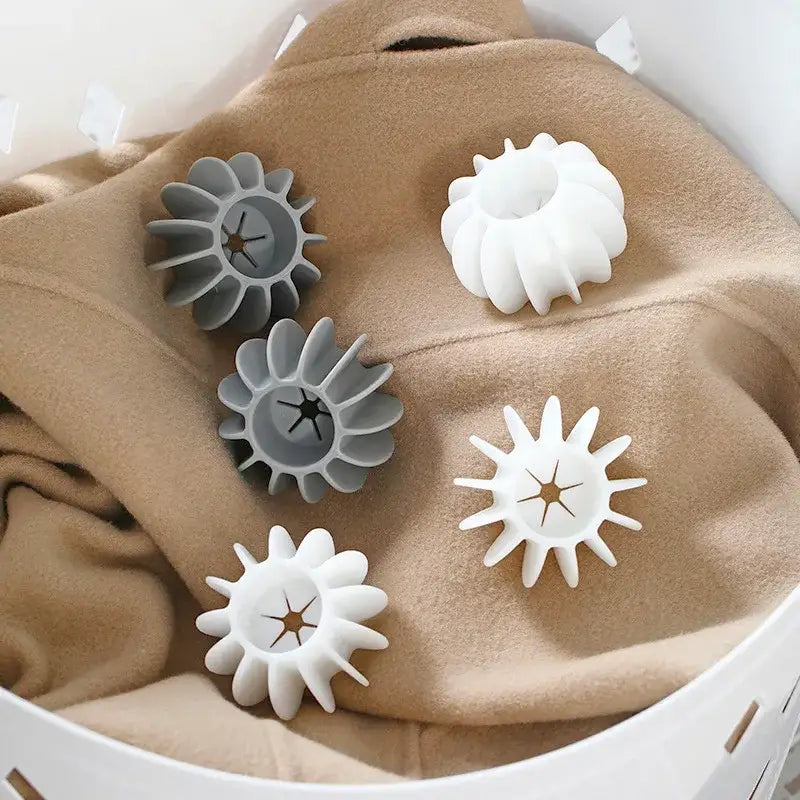 Eco-friendly laundry washing starburst balls gray & white 10-piece set