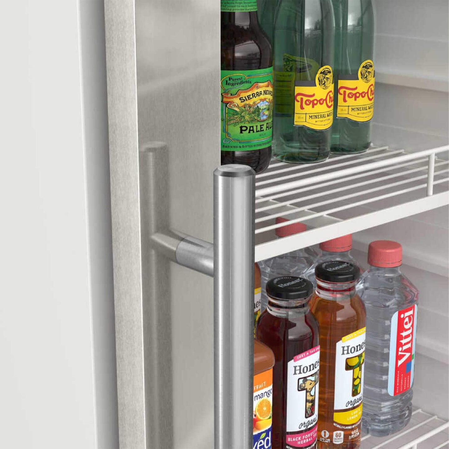 Edgestar 10.1 Cubic Feet Commercial Beverage Merchandiser With Temperature Alarm and Reversible Door, 22" [VBM101SS] (SAK45983)