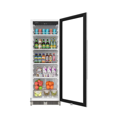 Edgestar 10.1 Cubic Feet Commercial Beverage Merchandiser With Temperature Alarm and Reversible Door, 22" [VBM101SS] (SAK45983)